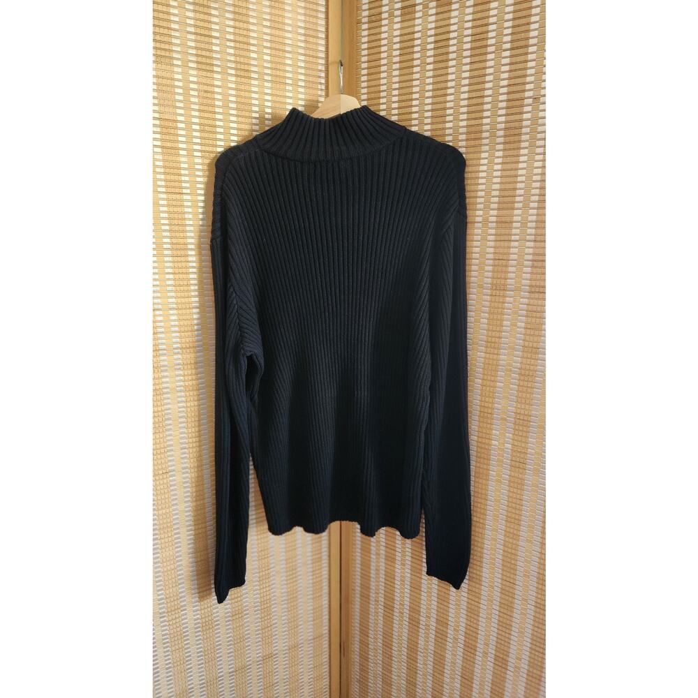 Men's Black Gap Button-Up Sweater, Size L